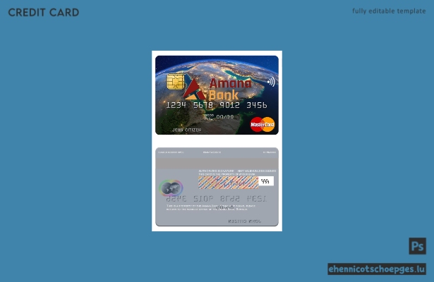 Somalia Amana Bank Mastercard Beispielvorschau